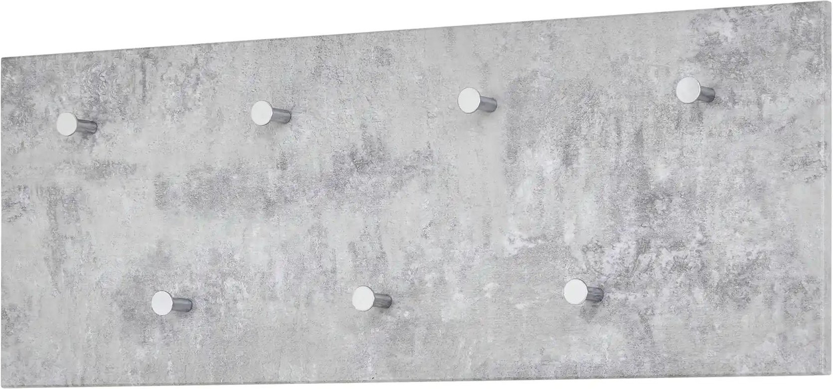 Garderobenpaneel Heringsdorf ¦ grau ¦ MDF-Platte ¦ Maße (cm): B: 80 H: 30 T: 5.5 Garderoben & Kleiderstangen > Hakenlei...