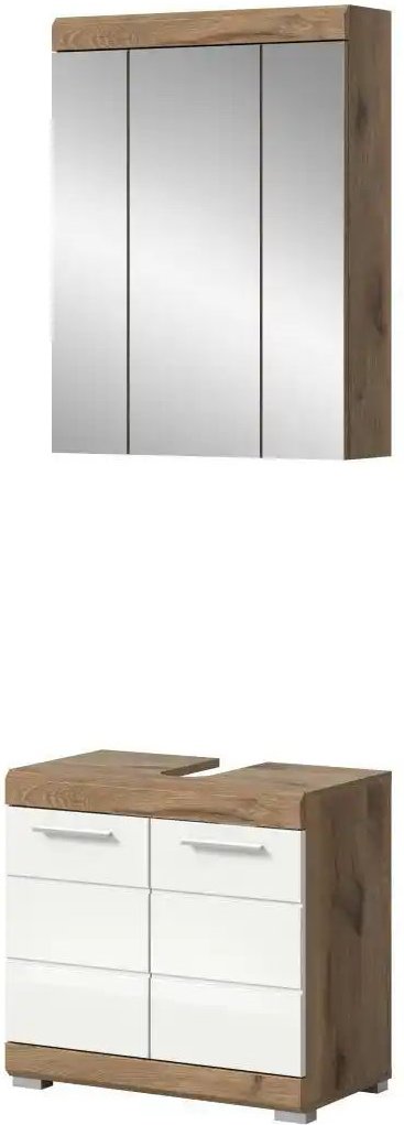 Thumbnail - Badmöbel-Set WALDSEE 2 tlg. bestehend aus: Waschbeckenunterschrank Spiegelschrank in verschiedenen Farben erhältlich...