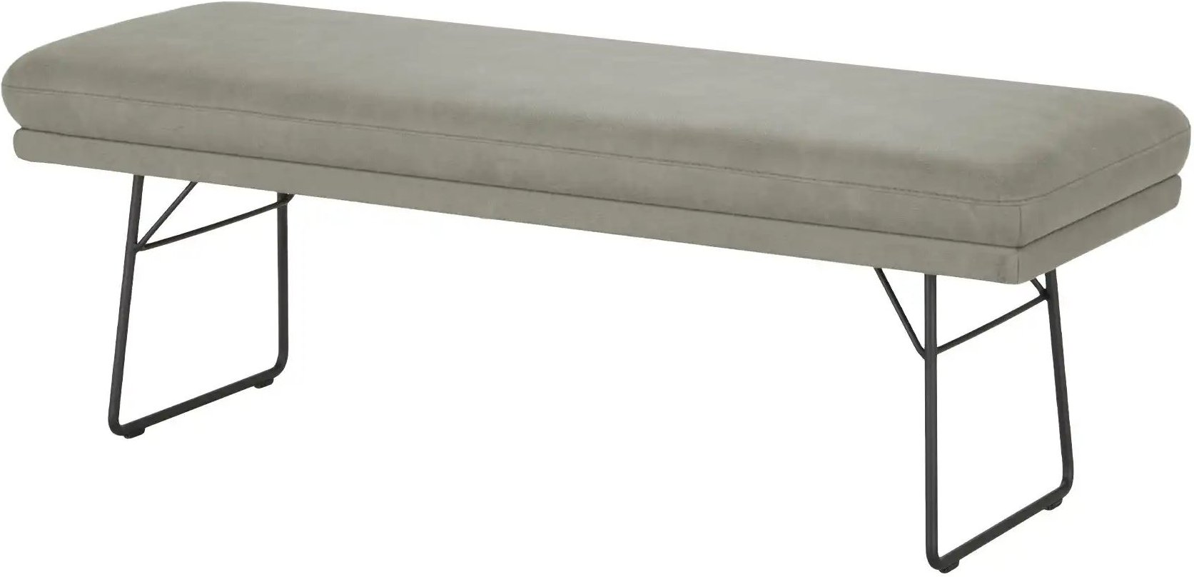 Hockerbank Step Two ¦ grau ¦ Maße (cm): B: 162 H: 50 T: 51.0 Bänke > Einzelbänke - Höffner