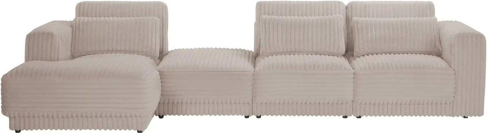 Thumbnail - switch Ecksofa in modernem Breitcord Torrino ¦ beige ¦ Maße (cm): B: 372 H: 95 T: 173.0 Polstermöbel > Sofas > Ecksofas ...