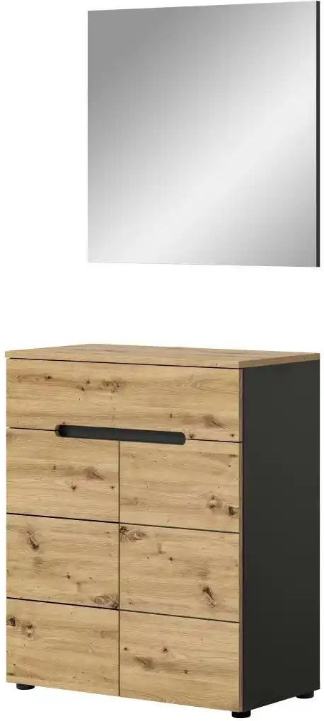 Thumbnail - Garderobenkombination Canu ¦ holzfarben ¦ Maße (cm): B: 80 H: 190 T: 37.0 Garderoben & Kleiderstangen > Garderobensyste...