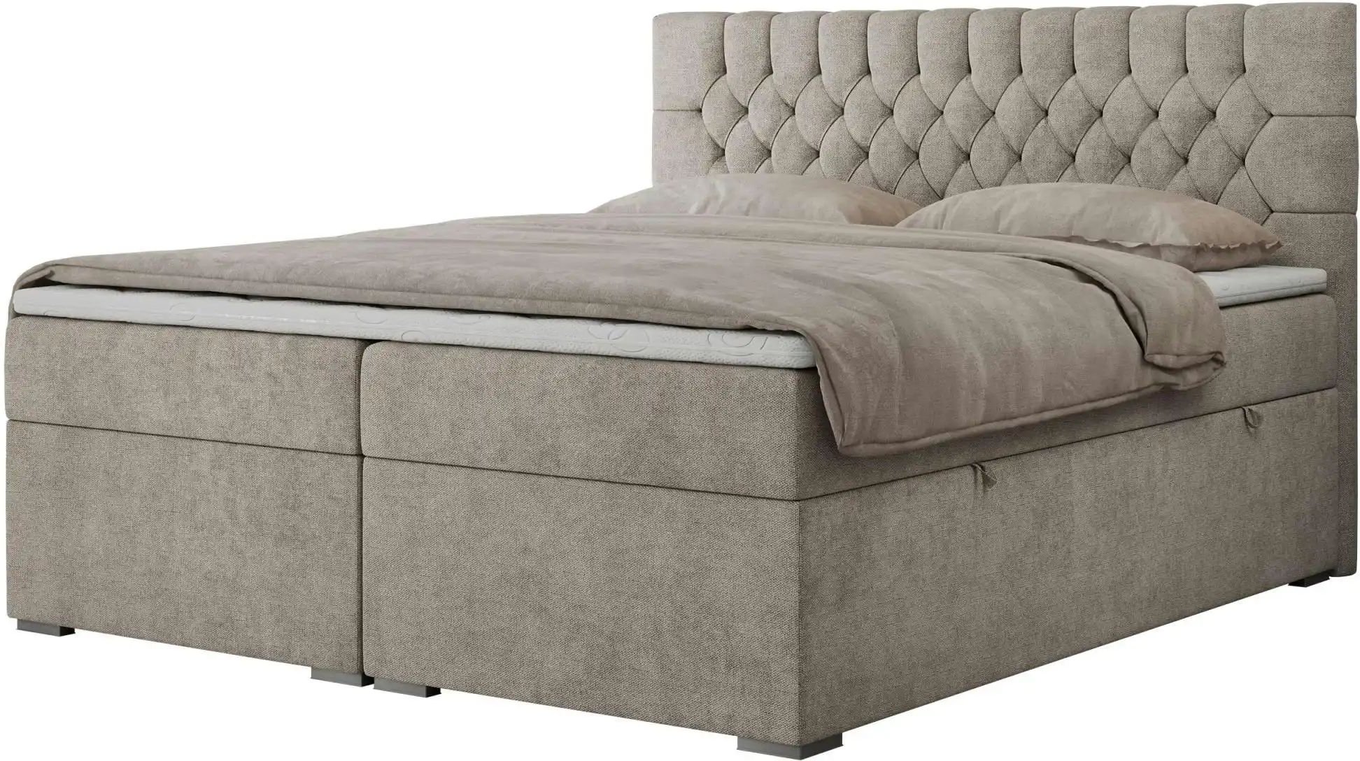 Boxbett mit Bettkasten Pera ¦ beige ¦ Maße (cm): B: 180 H: 125 Betten > Komfortbetten - Höffner