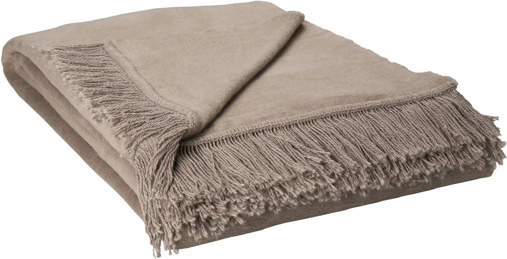 como Wohndecke mit Fransen  Sophia ¦ beige ¦ Maße (cm): B: 150 Dekokissen & Decken > Kuscheldecken & Wohndecken - Höffne...