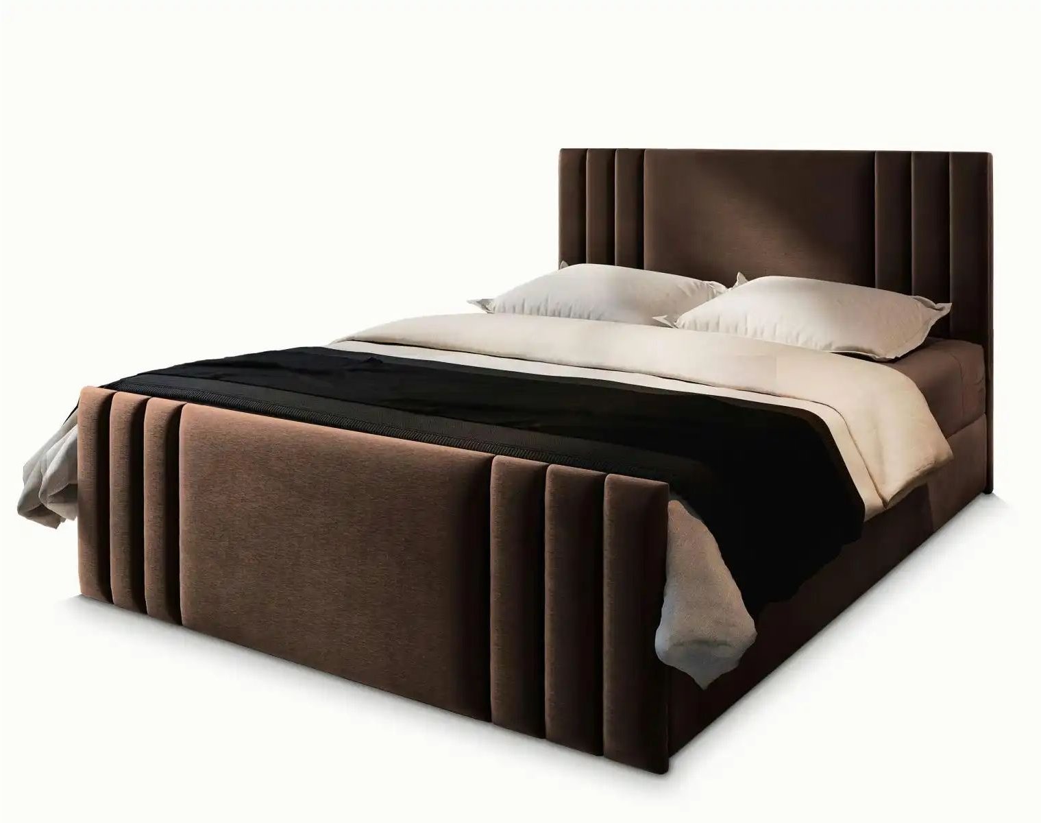 Thumbnail - MASSENO Boxbett mit Bettkasten Kanes ¦ braun ¦ Maße (cm): B: 140 H: 98 Betten > Polsterbetten - Höffner