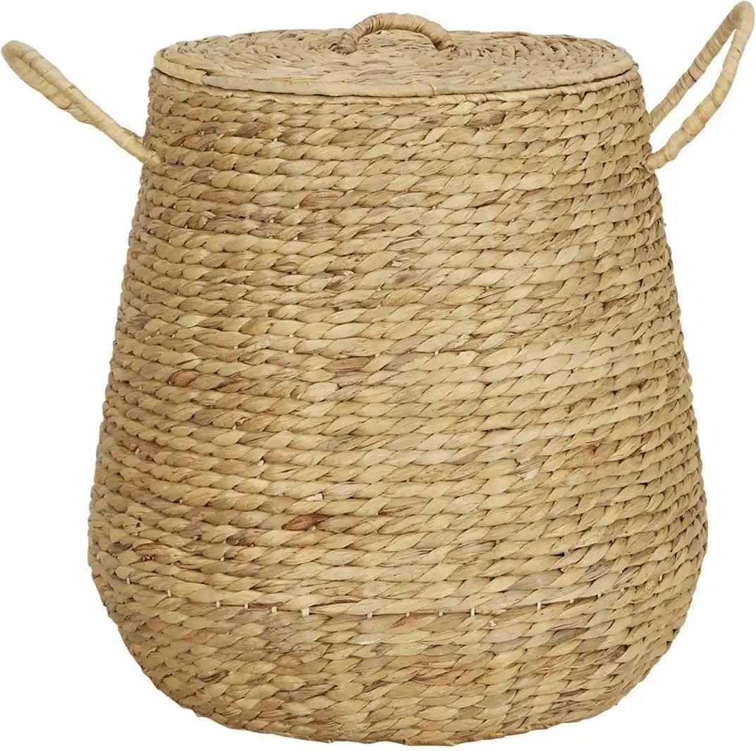 Wäschekorb mit Deckel ¦ braun ¦ Maße (cm): H: 48 Ø: 46 Aufbewahrung > Wäscheaufbewahrung - Höffner