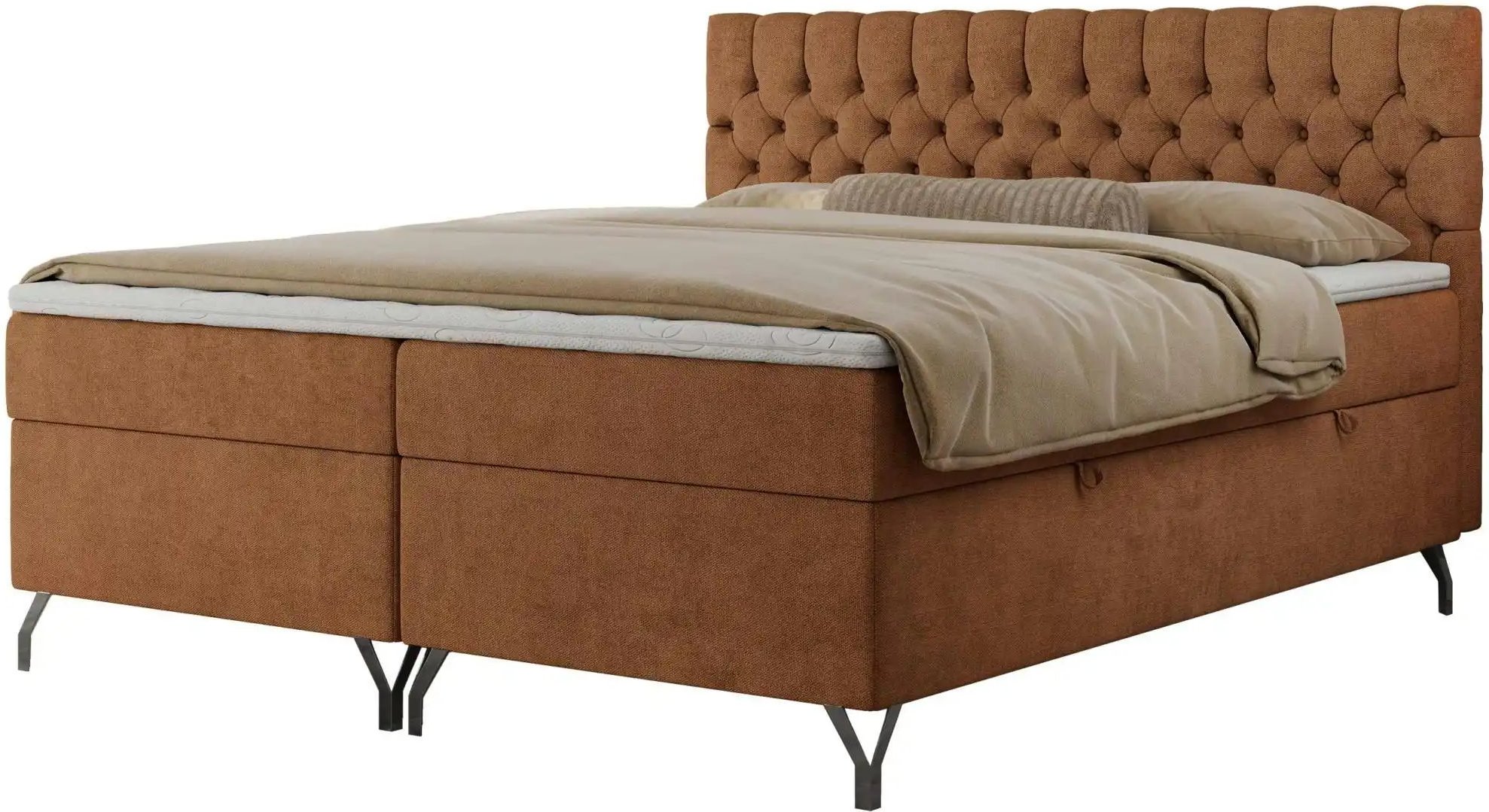 Boxbett mit Bettkasten Grimaldi ¦ orange ¦ Maße (cm): B: 164 H: 115 Betten > Komfortbetten - Höffner