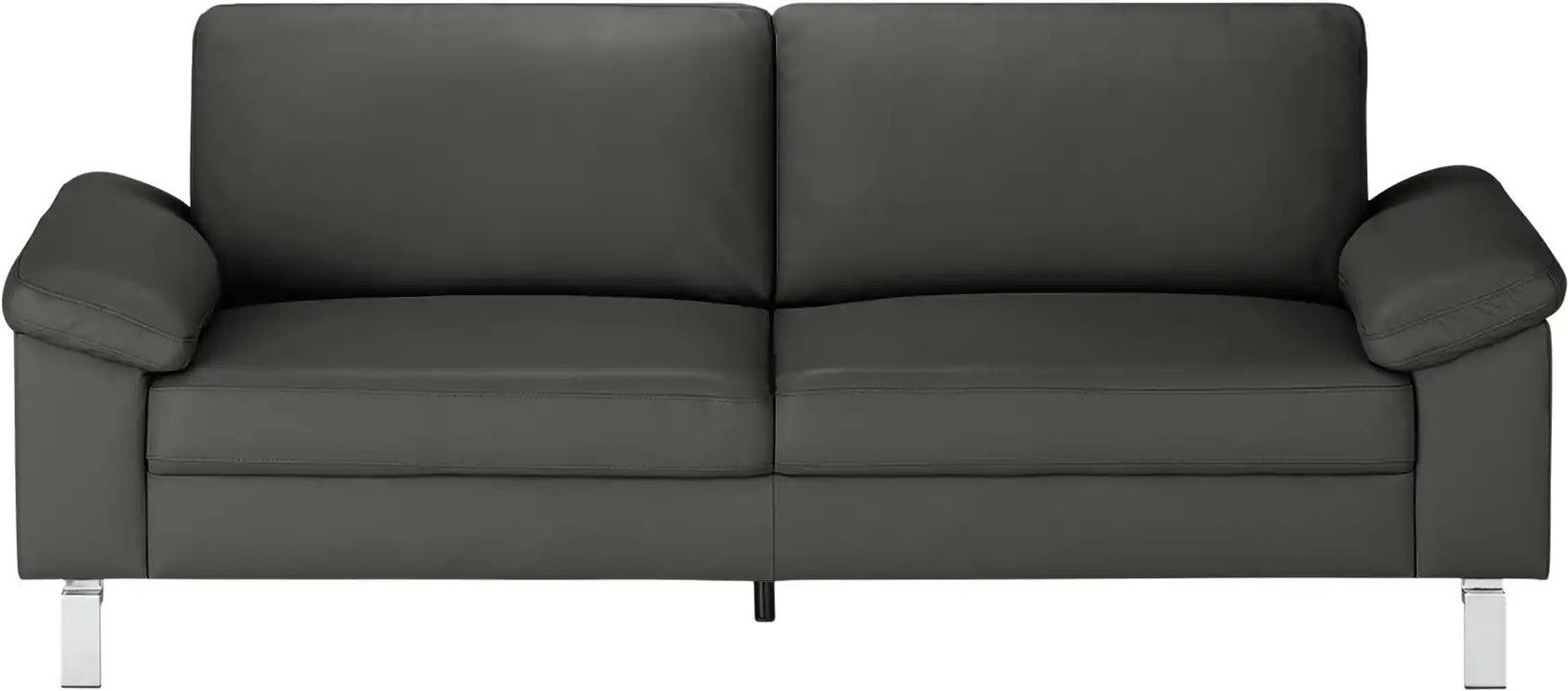 Max Schelling Ledersofa mit Winkelfüßen Maximum ¦ grau ¦ Maße (cm): B: 204 H: 86 T: 97.0 Polstermöbel > Sofas > 2-Sitzer...