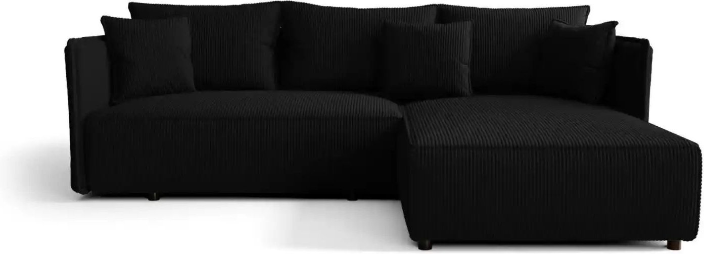 Ecksofa mit Schlaffunktion Milano ¦ schwarz ¦ Maße (cm): B: 245 H: 85 Polstermöbel > Sofas > Ecksofas - Höffner