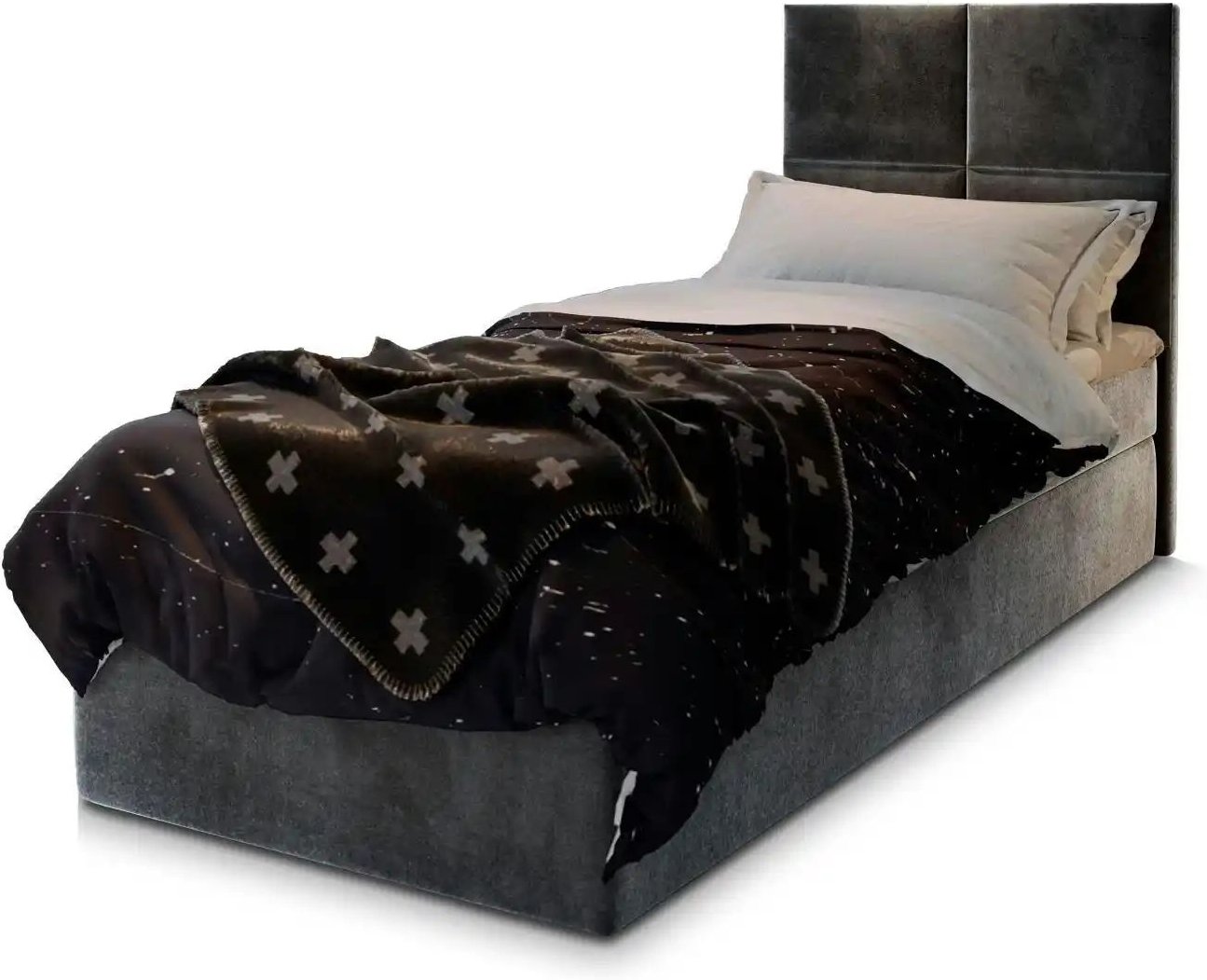 MASSENO Boxbett mit Bettkasten Lena ¦ grau ¦ Maße (cm): B: 90 H: 98 Betten > Polsterbetten - Höffner