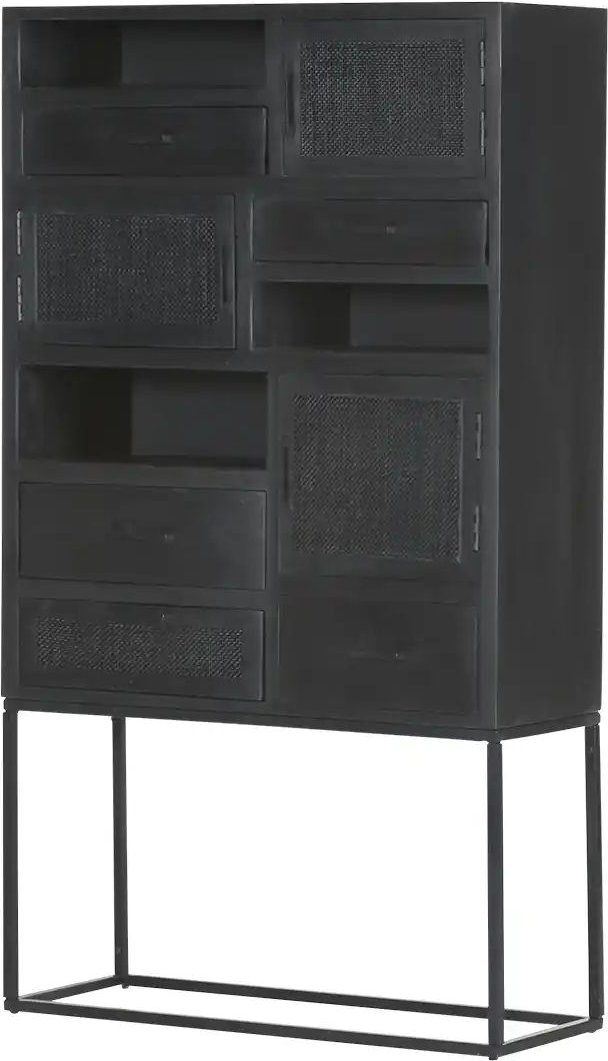 Higboard Nook ¦ schwarz ¦ Maße (cm): B: 90 H: 160 T: 37.0 Kommoden & Sideboards > Highboards - Höffner