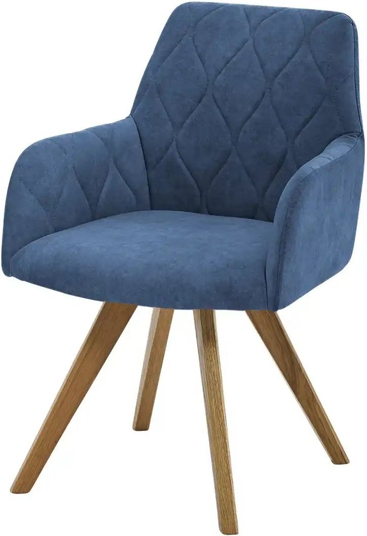 Woodford Esszimmerstuhl Damask ¦ blau ¦ Maße (cm): B: 61 H: 88 T: 66.5 Stühle > Küchenstühle > Küchenstühle mit Armlehn...