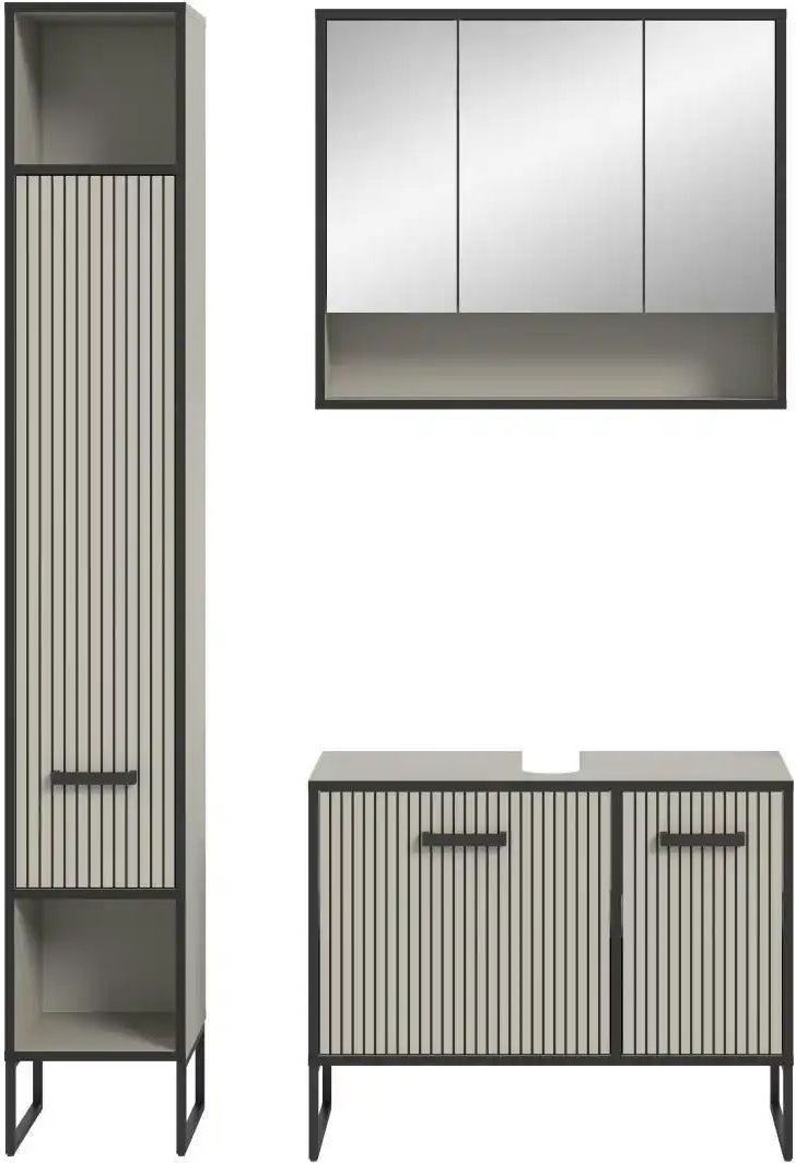 Thumbnail - Badkombination ¦ creme ¦ Maße (cm): B: 125 H: 192 Schränke > Badschränke > Komplett-Badkombinationen - Höffner