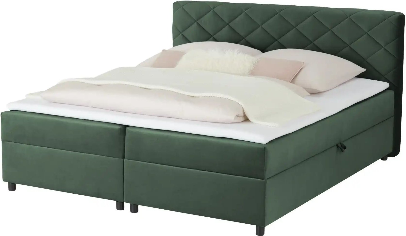 Boxbett mit Bettkasten Vegas II ¦ grün ¦ Maße (cm): B: 148 H: 104 Betten > Komfortbetten - Höffner