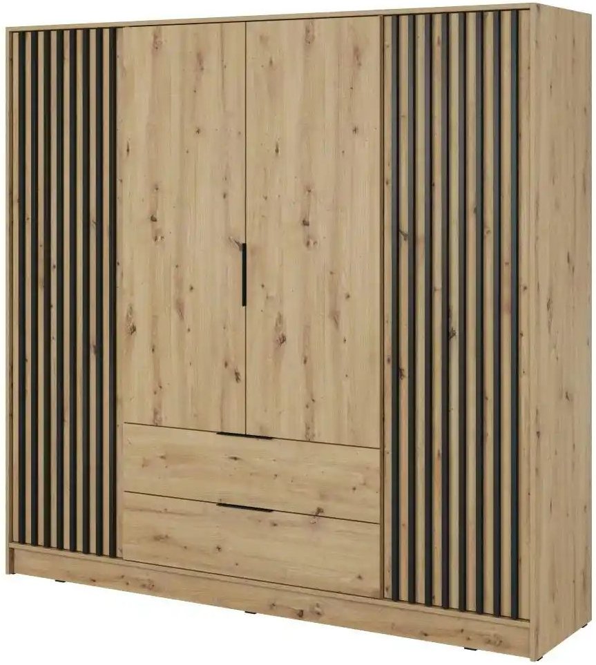 Drehtürenschrank Nelly ¦ braun ¦ Maße (cm): B: 206 H: 200 Schränke > Kleiderschränke > Drehtürenschränke - Höffner