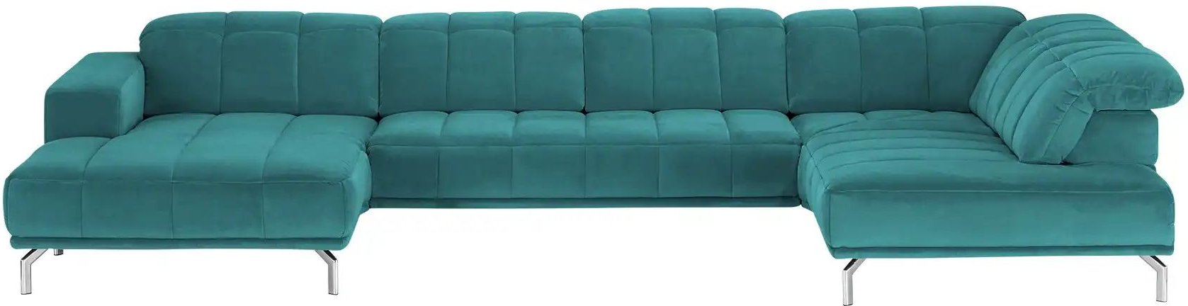 Lounge Collection Wohnlandschaft  Sarina ¦ türkis/petrol ¦ Maße (cm): B: 383 H: 75 T: 195.0 Polstermöbel > Sofas > Wohnl...