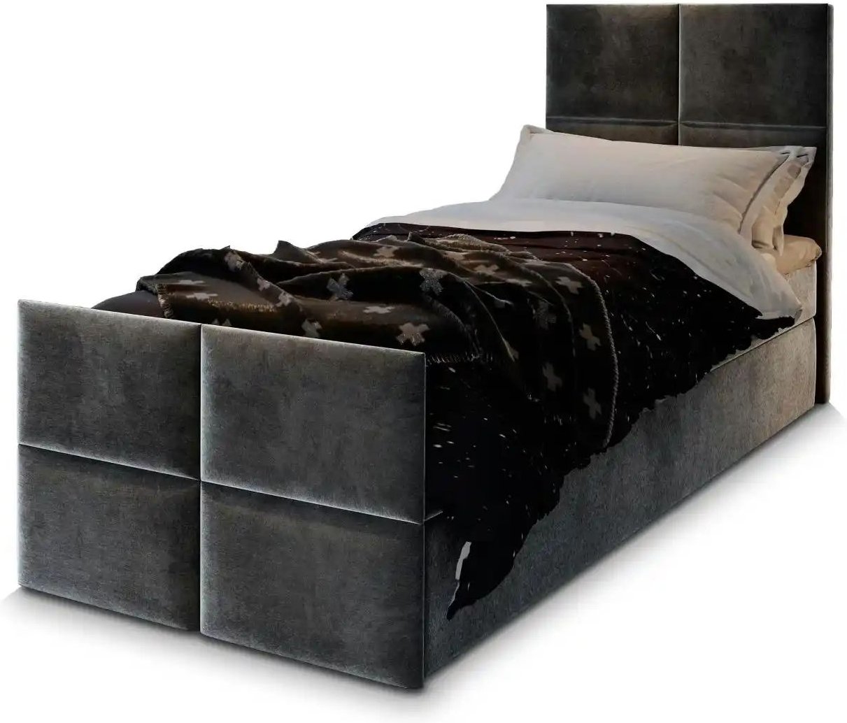 MASSENO Boxbett mit Bettkasten Ariel ¦ grau ¦ Maße (cm): B: 90 H: 98 Betten > Polsterbetten - Höffner