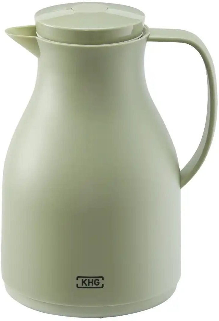 KHG Isolierkanne 1 l Anton ¦ grün ¦ Kunststoff,Glas ¦ Maße (cm): H: 24 Ø: 14 Kaffee & Tee > Kaffee- & Isolierkannen - ...