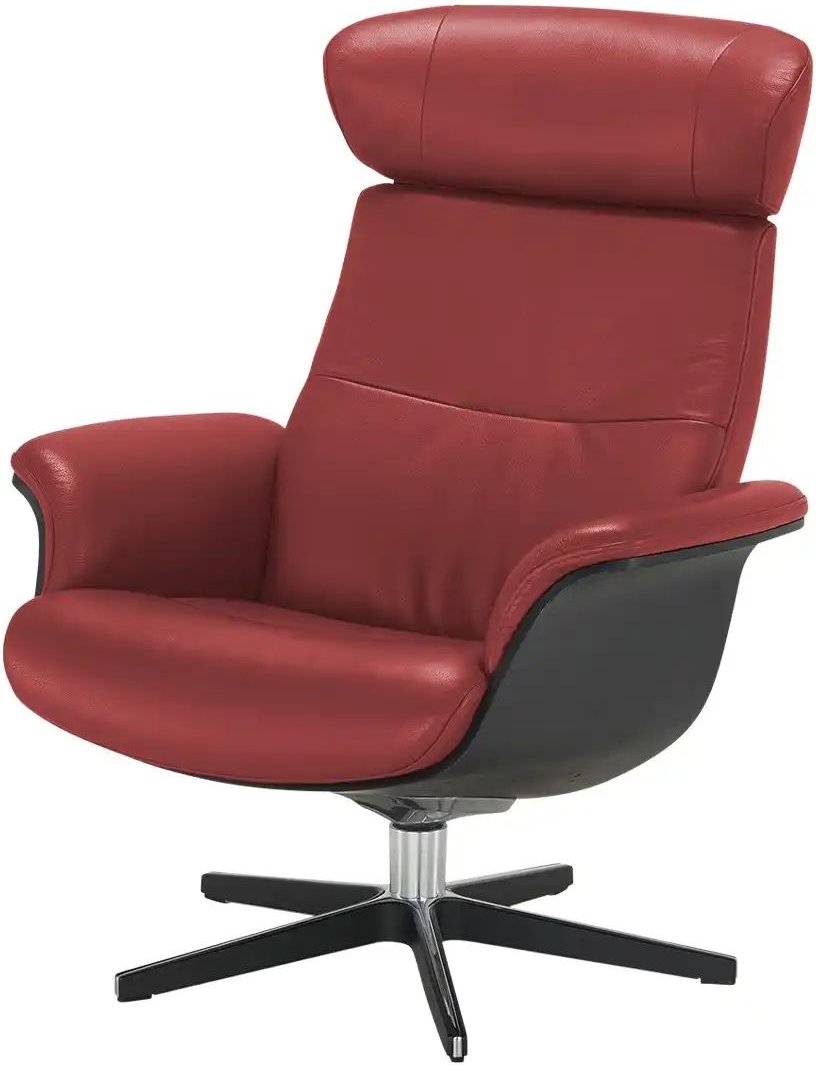 Relaxsessel aus Leder Timeout ¦ rot ¦ Maße (cm): B: 80 H: 101 T: 81.0 Polstermöbel > Sessel > Fernsehsessel - Höffner
