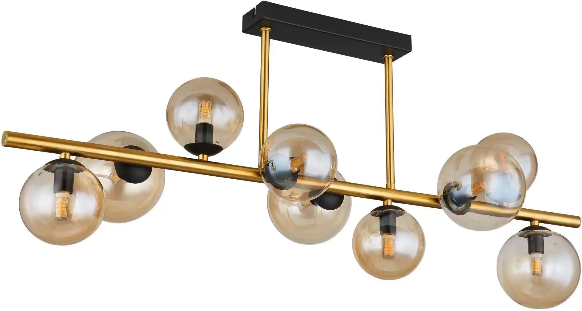 Globo Lighting Deckenleuchte Riha ¦ schwarz ¦ Maße (cm): B: 87 H: 38 T: 30.0 Lampen & Leuchten > Deckenleuchten - Höffn...