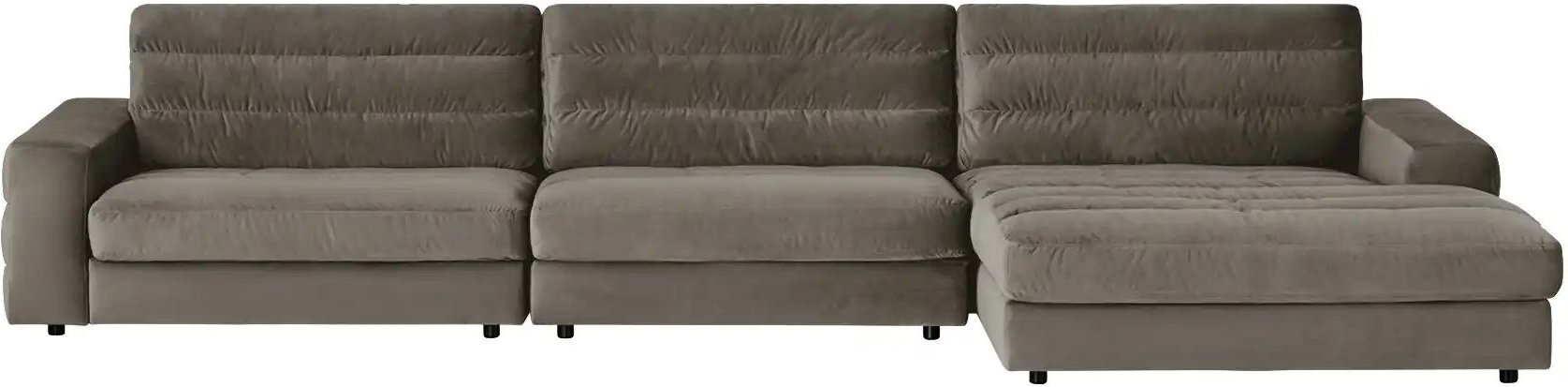 Ecksofa Samt Scarlatti ¦ grau ¦ Maße (cm): B: 416 H: 83 T: 205.0 Polstermöbel > Sofas > Ecksofas - Höffner