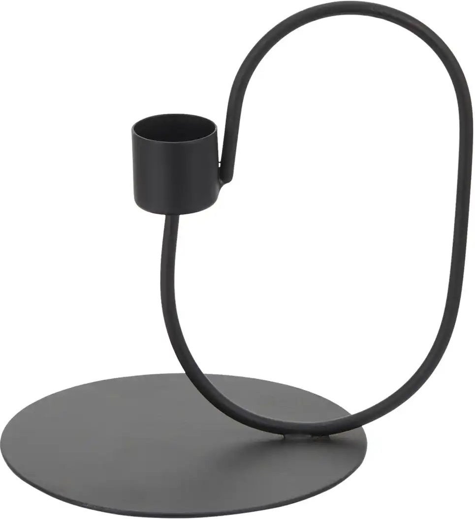HOME STORY Kerzenhalter ¦ schwarz ¦ Eisen ¦ Maße (cm): B: 13 H: 12,5 T: 10.0 Accessoires > Kerzen & Kerzenständer > Ke...
