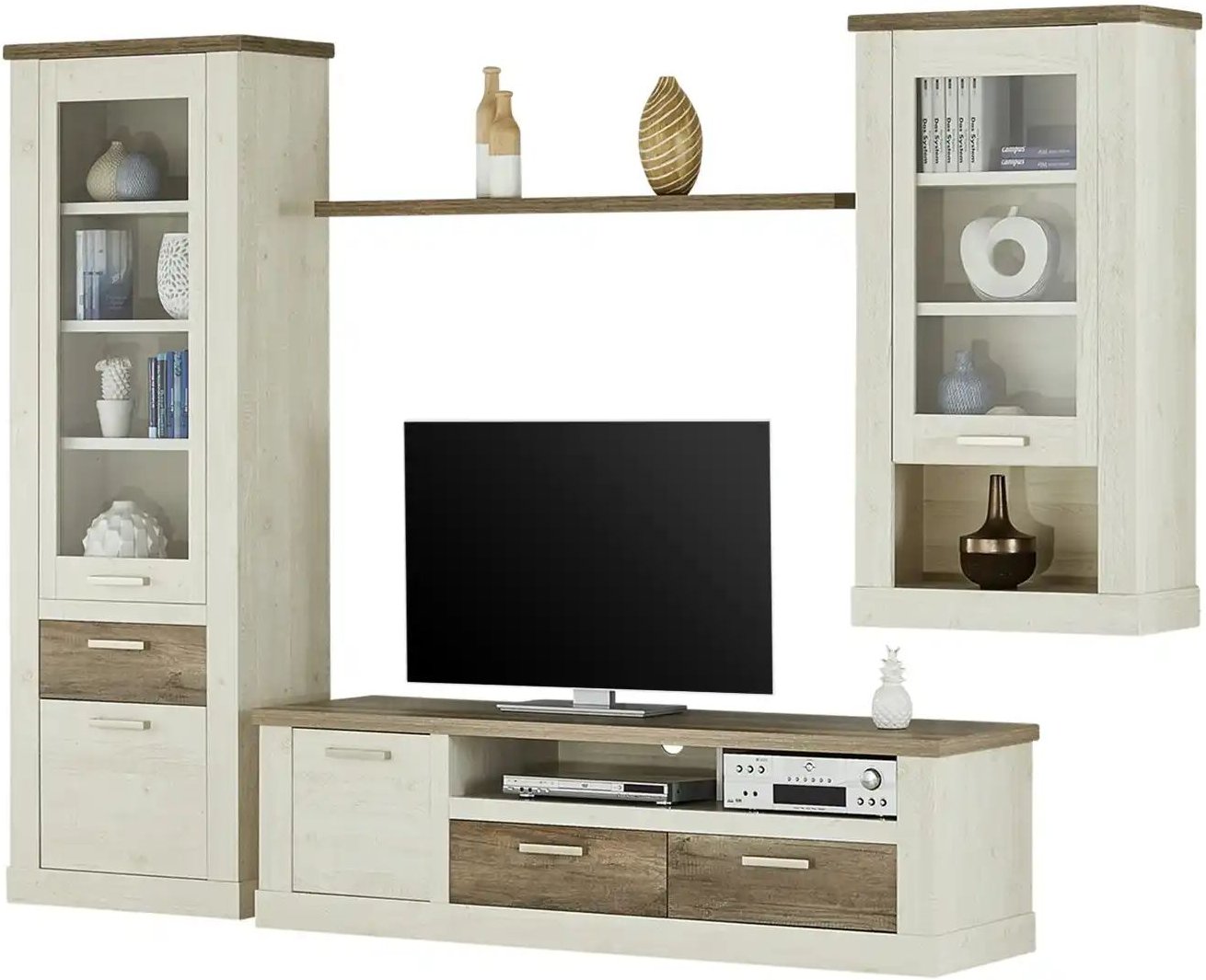 Wohnwand Viareggio ¦ weiß ¦ Maße (cm): B: 310,5 H: 212 T: 52.0 Kommoden & Sideboards > Wohnwände - Höffner