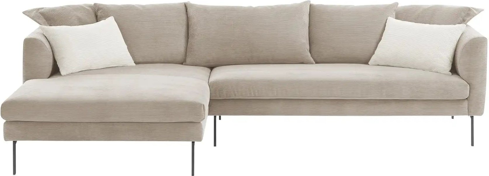 Gray & Jones Ecksofa aus Cord Tierra Fuego ¦ grau ¦ Maße (cm): B: 284 T: 178.0 Polstermöbel > Sofas > Ecksofas - Höffner