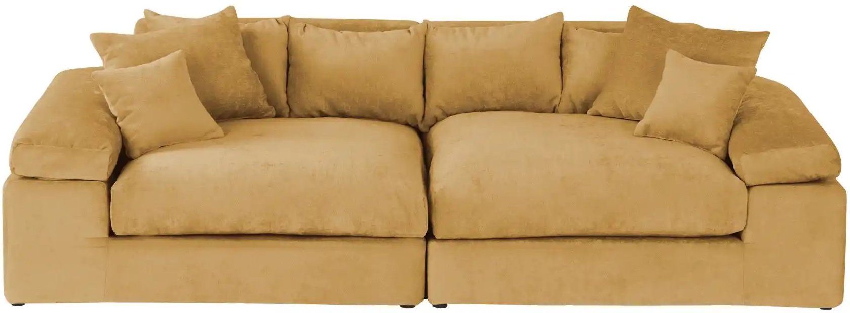 smart Big Sofa im modernem Cord Lianea ¦ gelb ¦ Maße (cm): B: 260 H: 86 T: 133.0 Polstermöbel > Sofas > 2-Sitzer - Höffn...