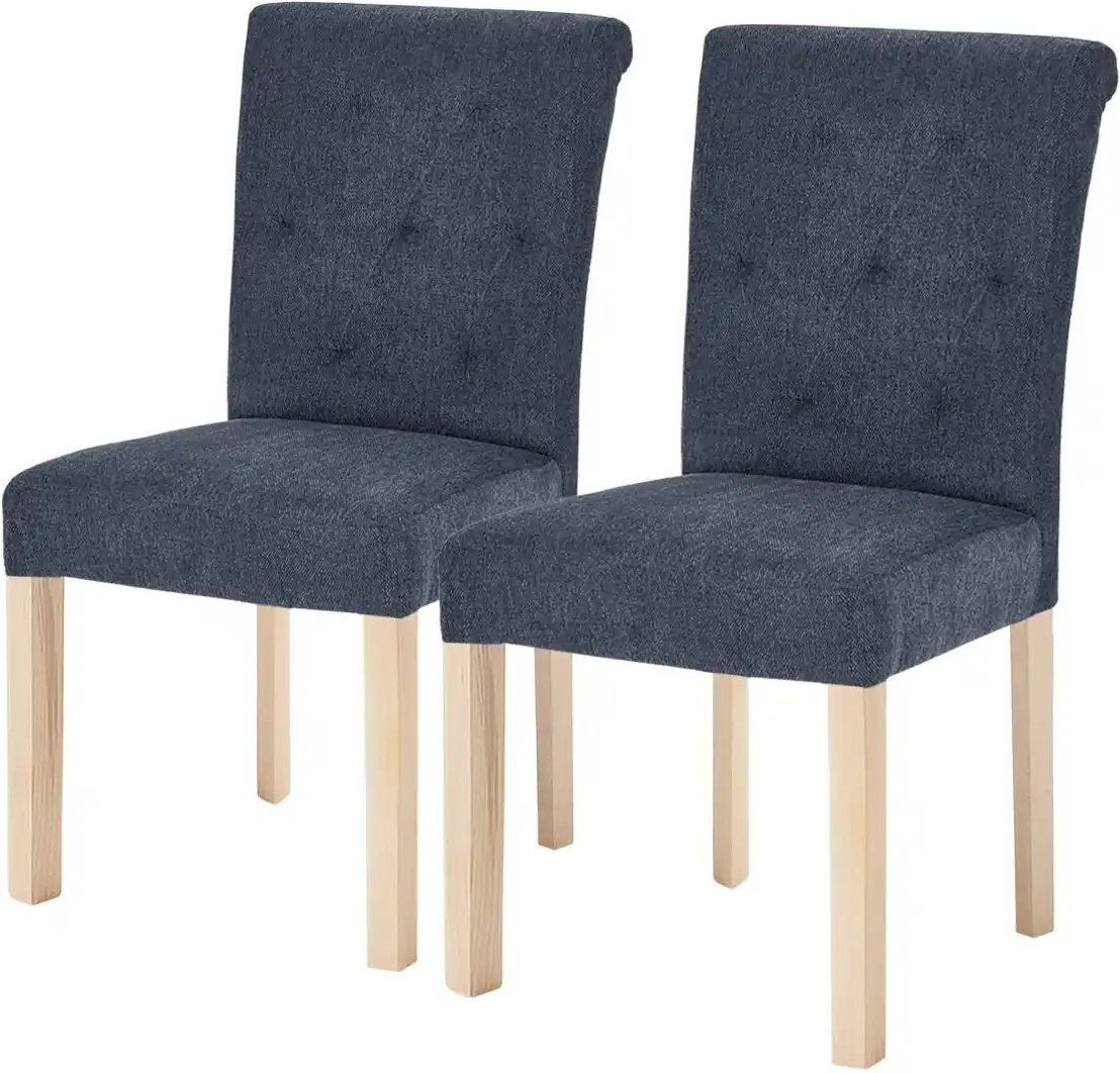 Woodford Esszimmerstuhl im 2er Set Messena ¦ blau ¦ Maße (cm): B: 46 H: 97 T: 54.0 Stühle > Polsterstühle - Höffner