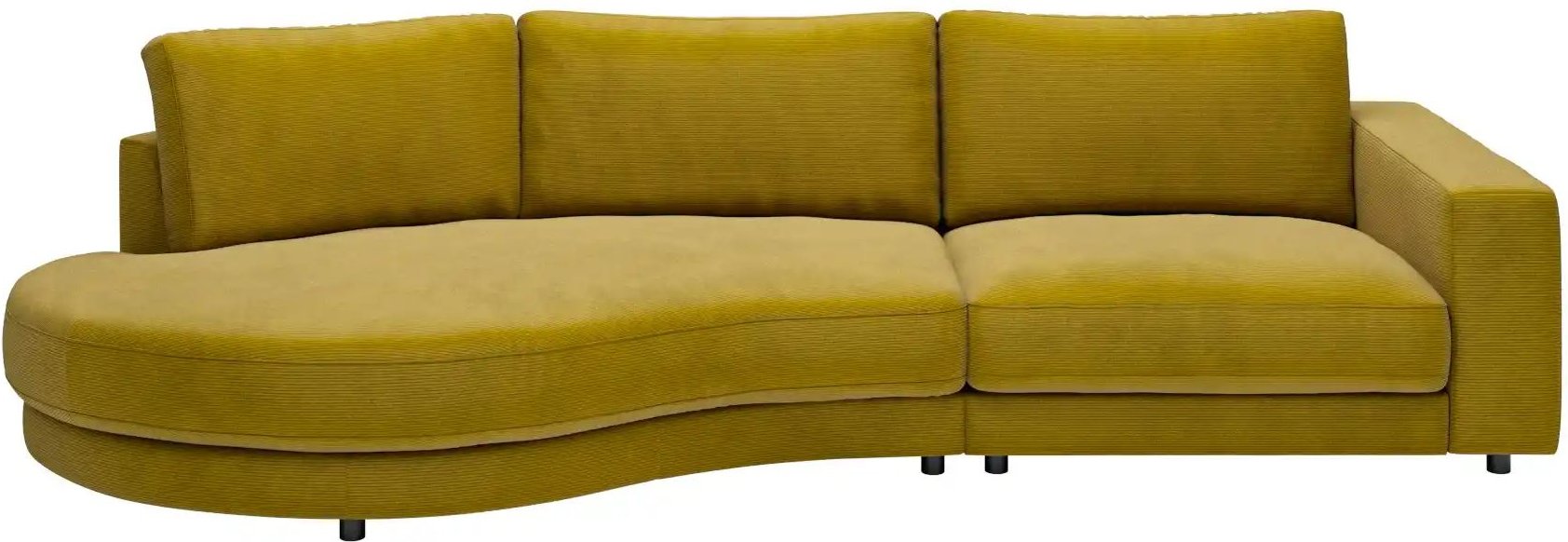 Jette Home Organisches Einzelsofa in Feincord Sila ¦ grau ¦ Maße (cm): B: 330 H: 85 T: 166.0 Polstermöbel > Sofas > Modu...