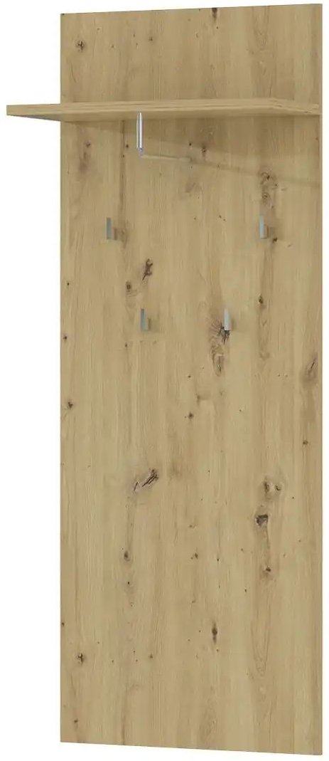Garderobenpaneel Rovato ¦ holzfarben ¦ Holzwerkstoff,Metall ¦ Maße (cm): B: 59,9 H: 155,2 T: 27.3 Garderoben & Kleiders...