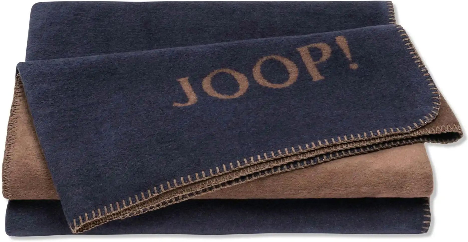 JOOP! Wohndecke Uni Doubleface ¦ blau ¦ Baumwollmischgewebe ¦ Maße (cm): B: 150 H: 1 Dekokissen & Decken > Kuscheldeck...