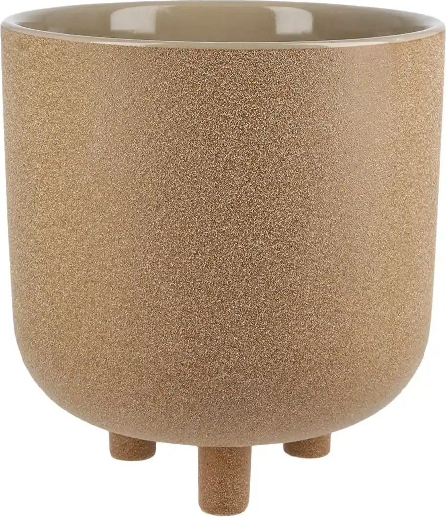 Übertopf   ¦ braun ¦ Steingut ¦ Maße (cm): H: 18,5  Ø: 18 Accessoires > Dekoartikel - Höffner