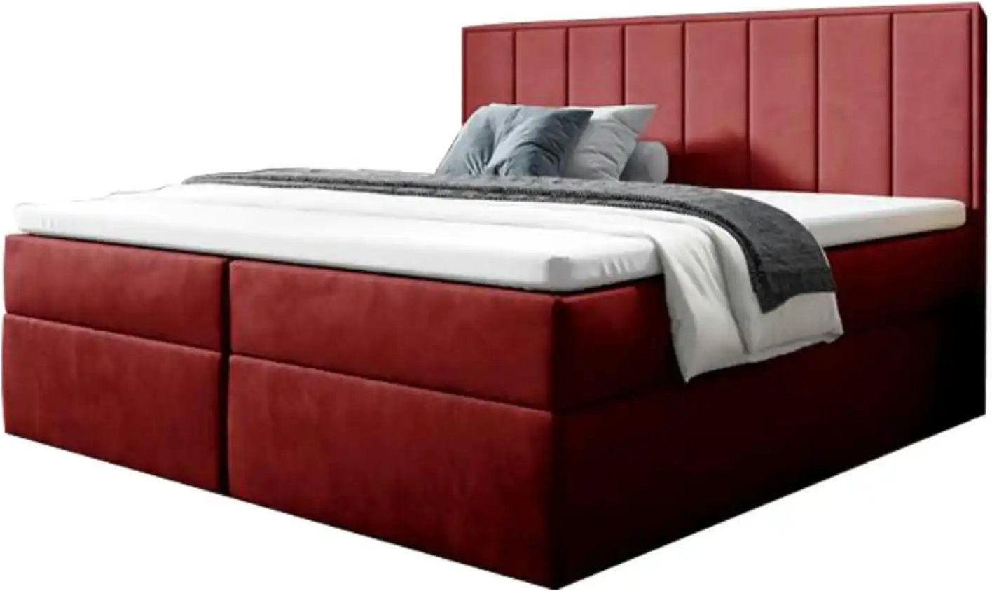 Boxbett mit Bettkasten Havana ¦ rot ¦ Maße (cm): B: 140 H: 110 Betten > Komfortbetten - Höffner