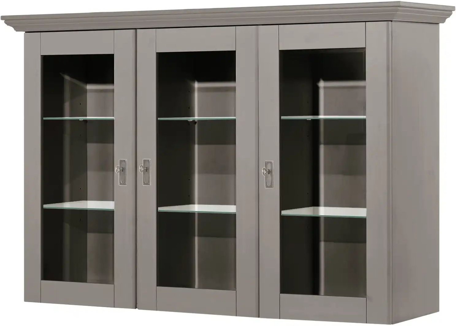 maison bleue Vitrinenaufsatz für Sideboard Florian ¦ grau ¦ Maße (cm): B: 171,3 H: 112 T: 48.0 Schränke > Buffets - Höff...