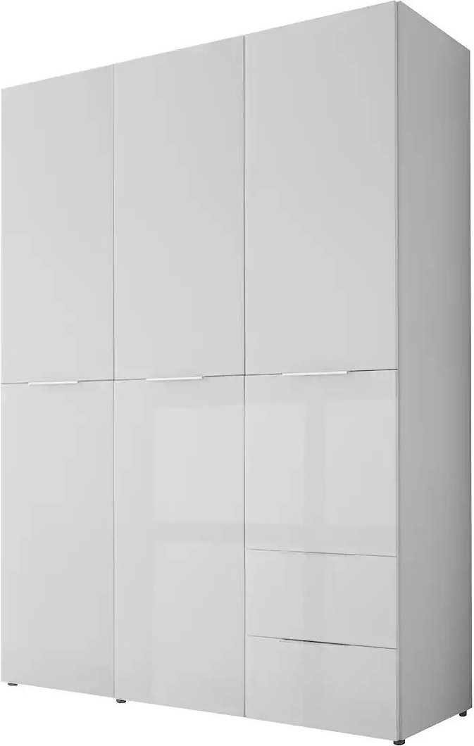 Kleiderschrank 3-türig Vitreo Neo ¦ weiß ¦ Maße (cm): B: 150 H: 212 T: 57.0 Schränke > Kleiderschränke > Drehtürenschrä...