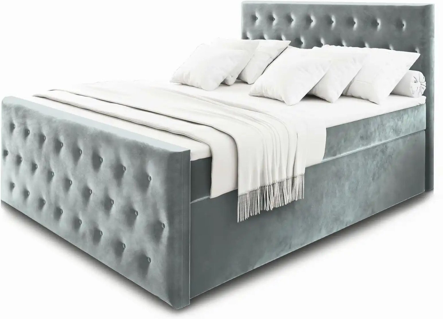 MASSENO Boxbett mit Bettkasten Fondi ¦ grau ¦ Maße (cm): B: 160 H: 120 Betten > Polsterbetten - Höffner