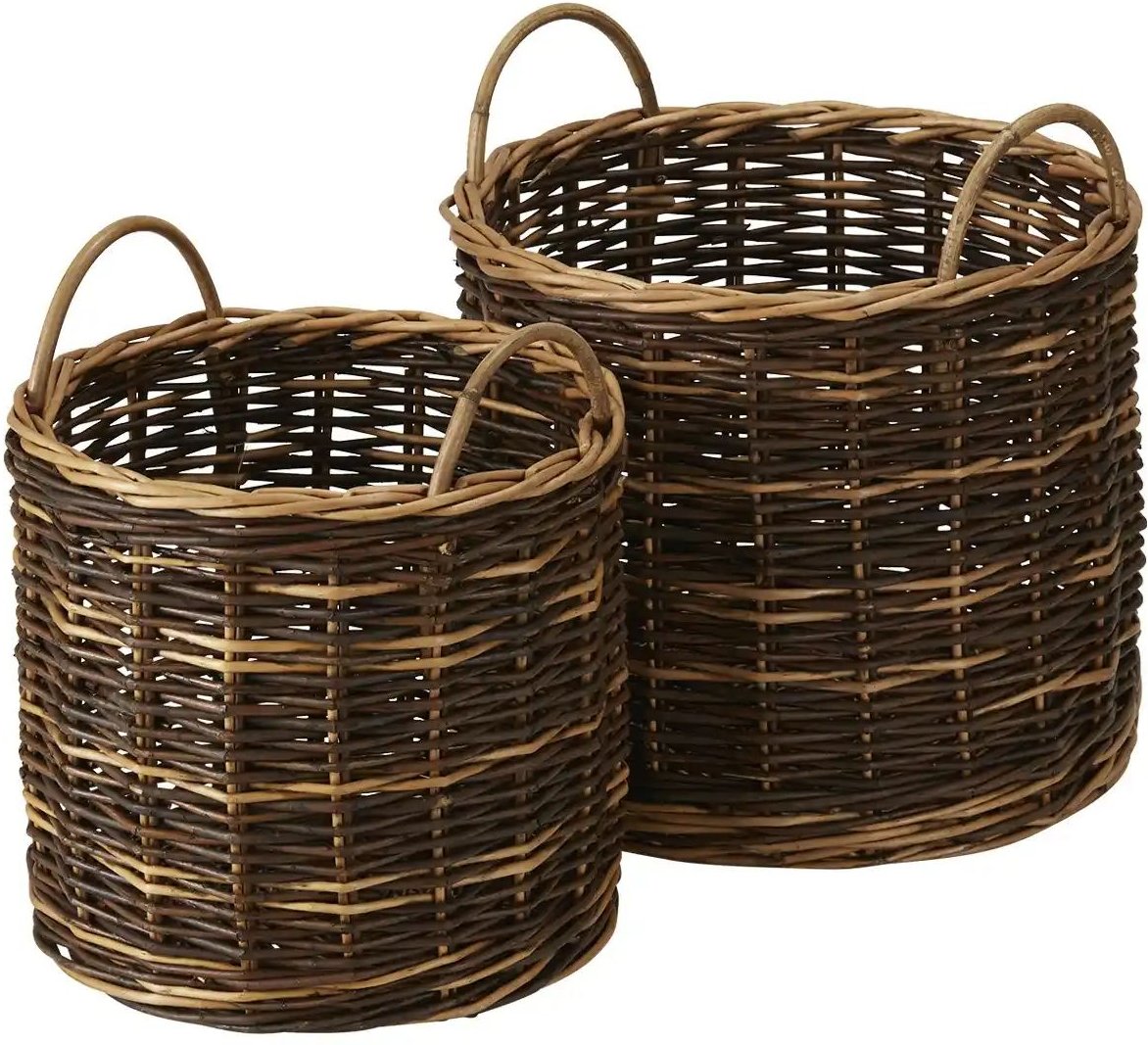 HOME STORY Weidenkorb 2er Set ¦ braun ¦ Weide,Rattan ¦ Maße (cm): H: 51 Ø: 48 Aufbewahrung > Körbe - Höffner