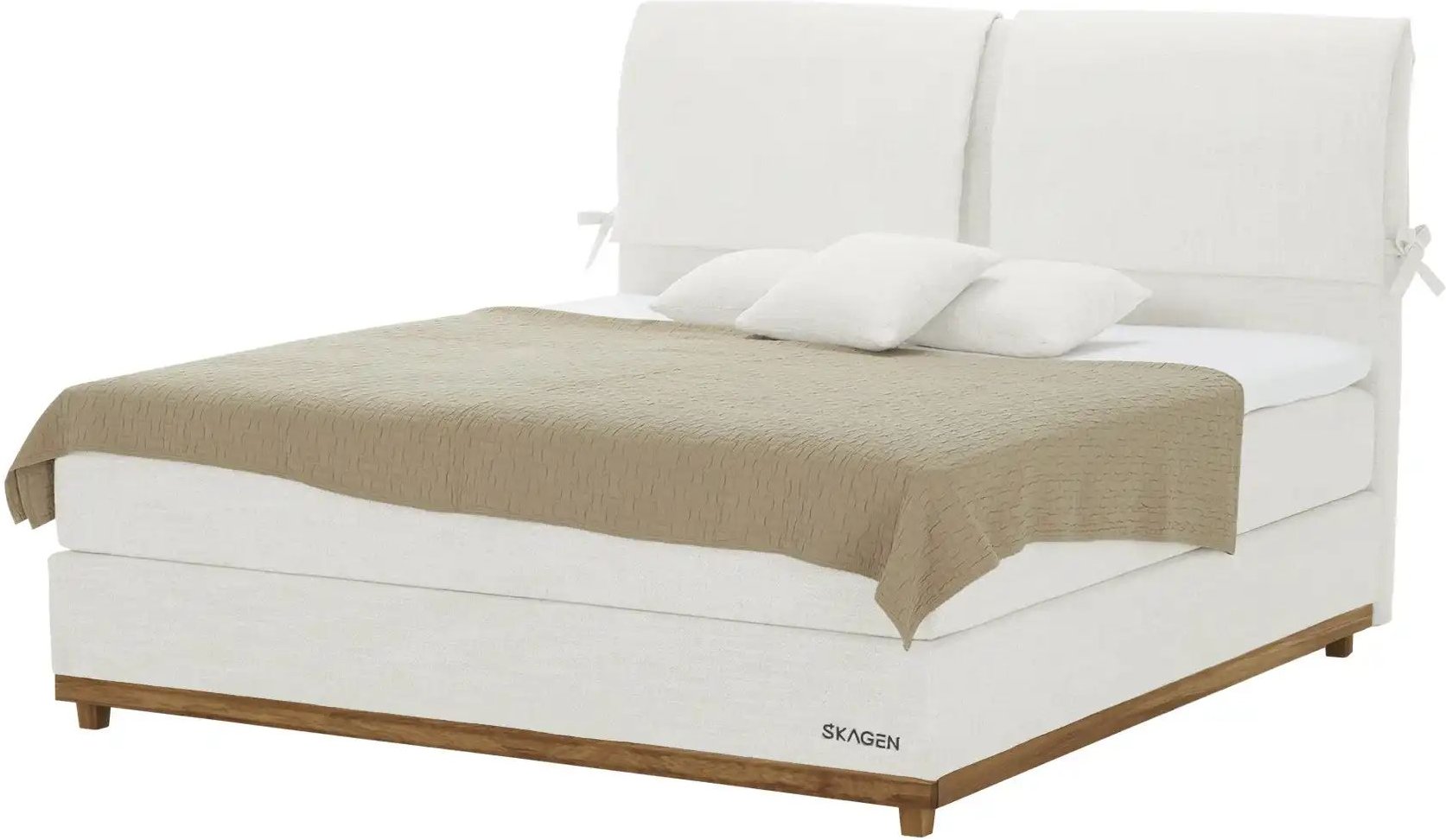 SKAGEN STUDIO Boxspringbett Sild ¦ creme ¦ Maße (cm): B: 164 H: 124 Betten > Boxspringbetten - Höffner