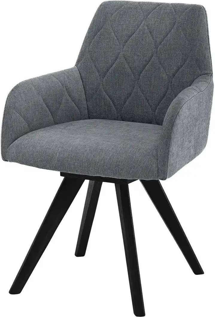 Woodford Esszimmerstuhl Damask ¦ grau ¦ Maße (cm): B: 61 H: 88 T: 66.5 Stühle > Küchenstühle > Küchenstühle mit Armlehn...