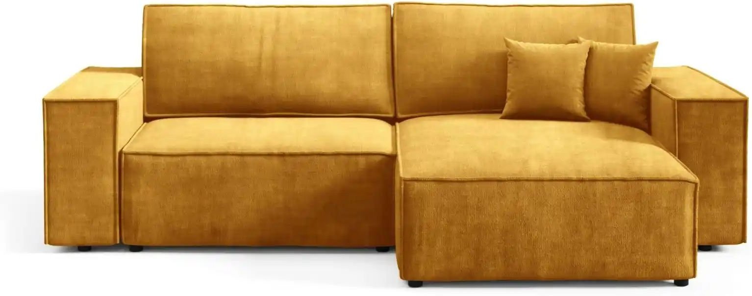 Ecksofa mit Schlaffunktion Mille ¦ gelb ¦ Maße (cm): B: 257 H: 88 Polstermöbel > Sofas > Ecksofas - Höffner