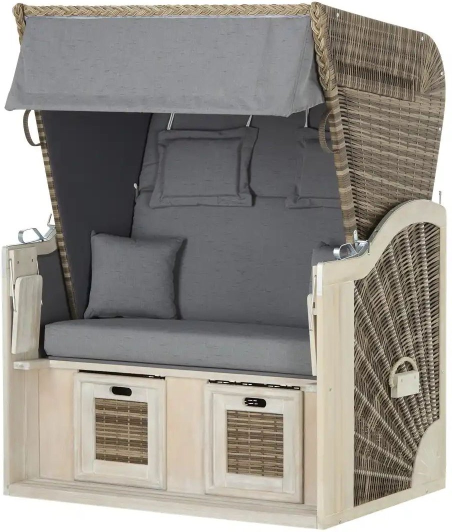 Strandkorb Husum ¦ braun ¦ Maße (cm): B: 125 H: 170 T: 90.0 Garten > Garten Lounge-Möbel > Strandkörbe - Höffner