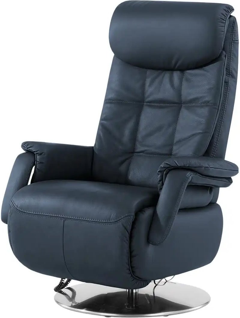 Polstermöbel Oelsa Ledersessel mit elektrischer Relaxfunktion Mambo ¦ türkis/petrol ¦ Maße (cm): B: 86 H: 119 T: 88.0 Po...