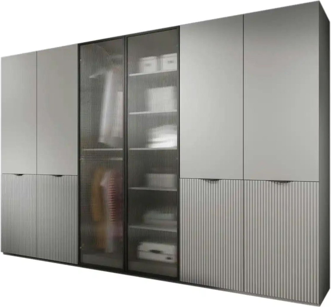 Drehtürenschrank 6 türig Sandbox ¦ grau ¦ Maße (cm): B: 303 H: 200 Schränke > Kleiderschränke > Drehtürenschränke - Höff...