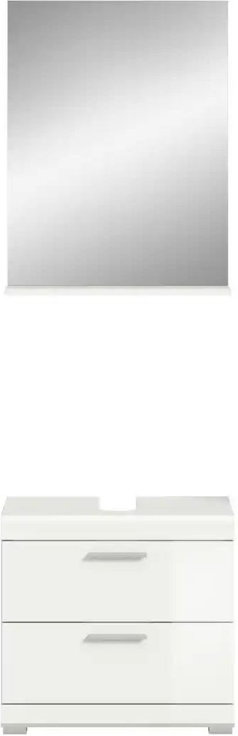 Badmöbel-Set SCHLOONSEE 2 teilig bestehend aus: Waschbeckenunterschrank Spiegel in verschiedenen Farben erhältlich ...