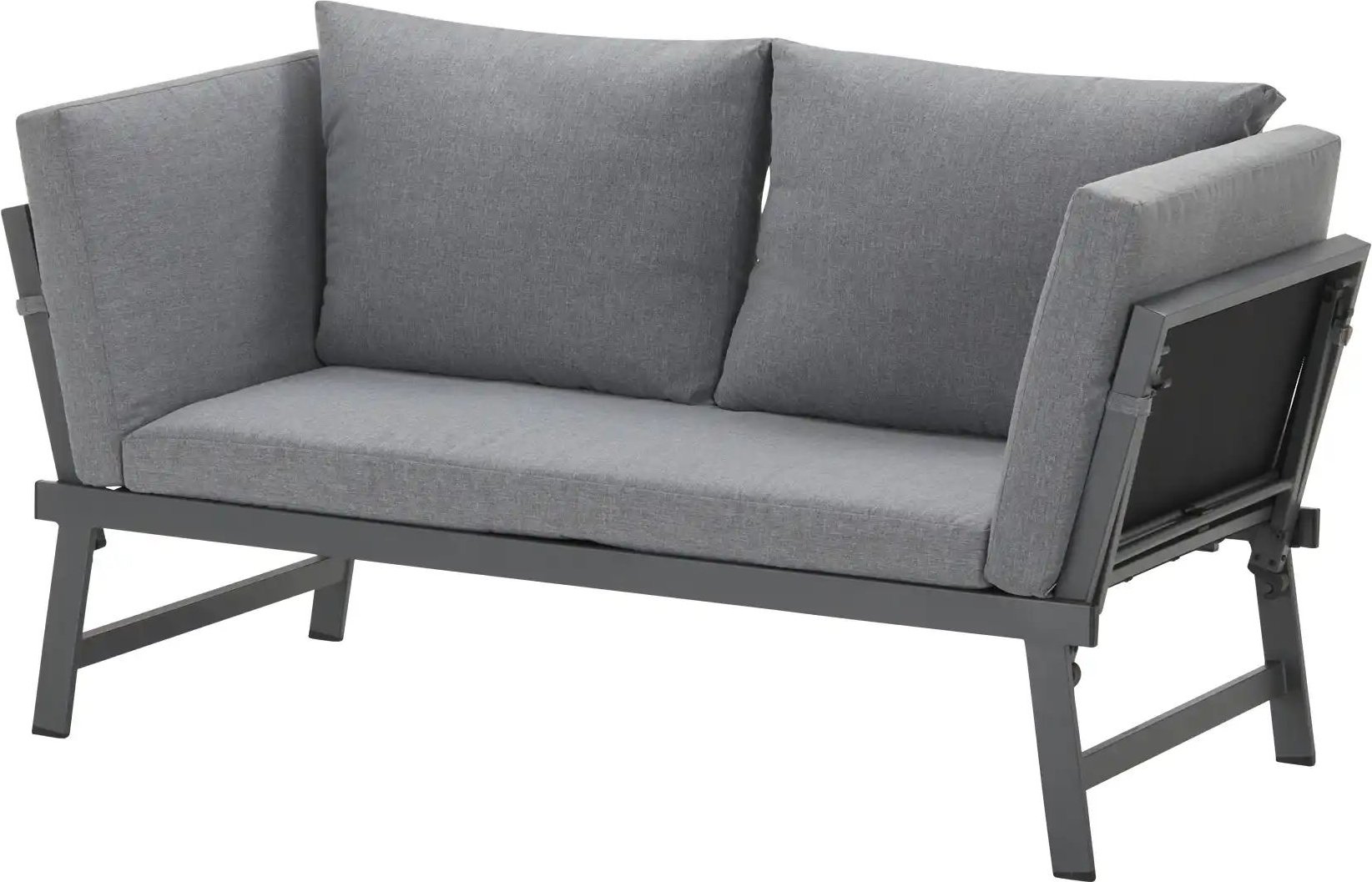 KHG Gartensofa Medan ¦ grau ¦ Maße (cm): B: 217 H: 73,5 T: 69.0 Garten > Gartenmöbel nach Materialien > Metall-Gartenmö...