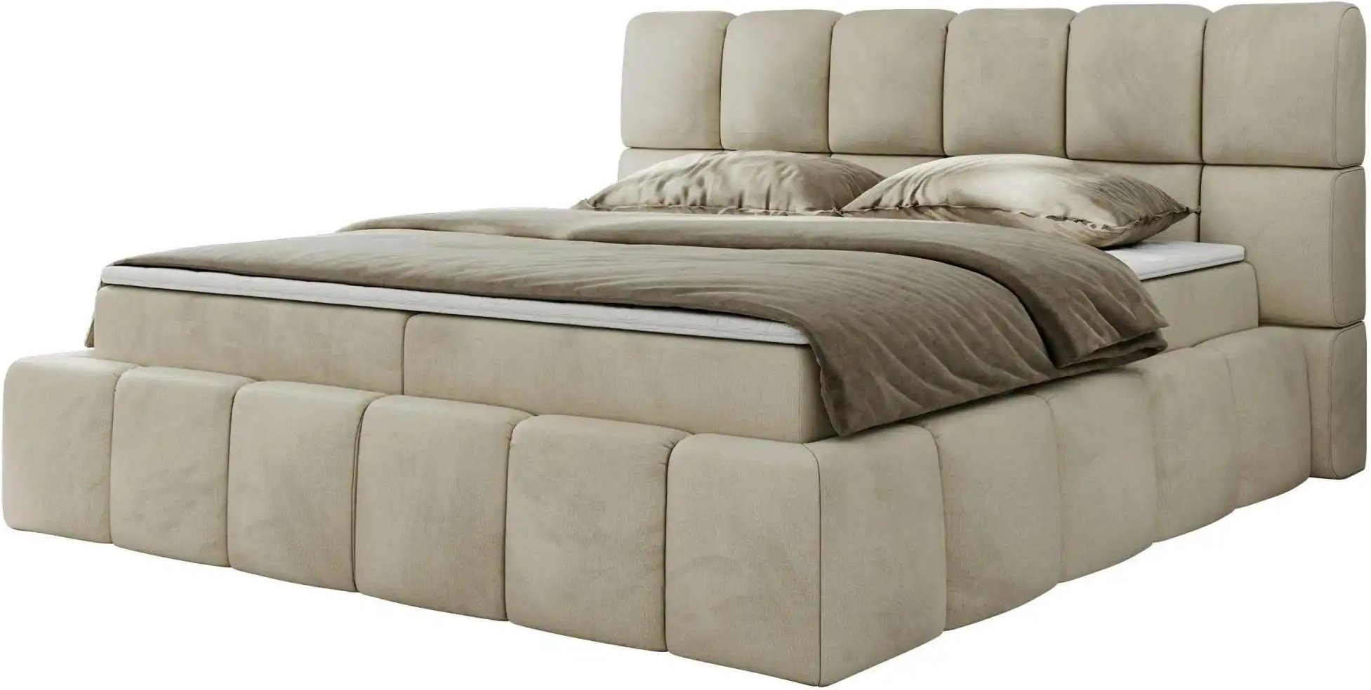 Boxbett mit Bettkasten Nira ¦ beige ¦ Maße (cm): B: 234 H: 113 Betten > Komfortbetten - Höffner