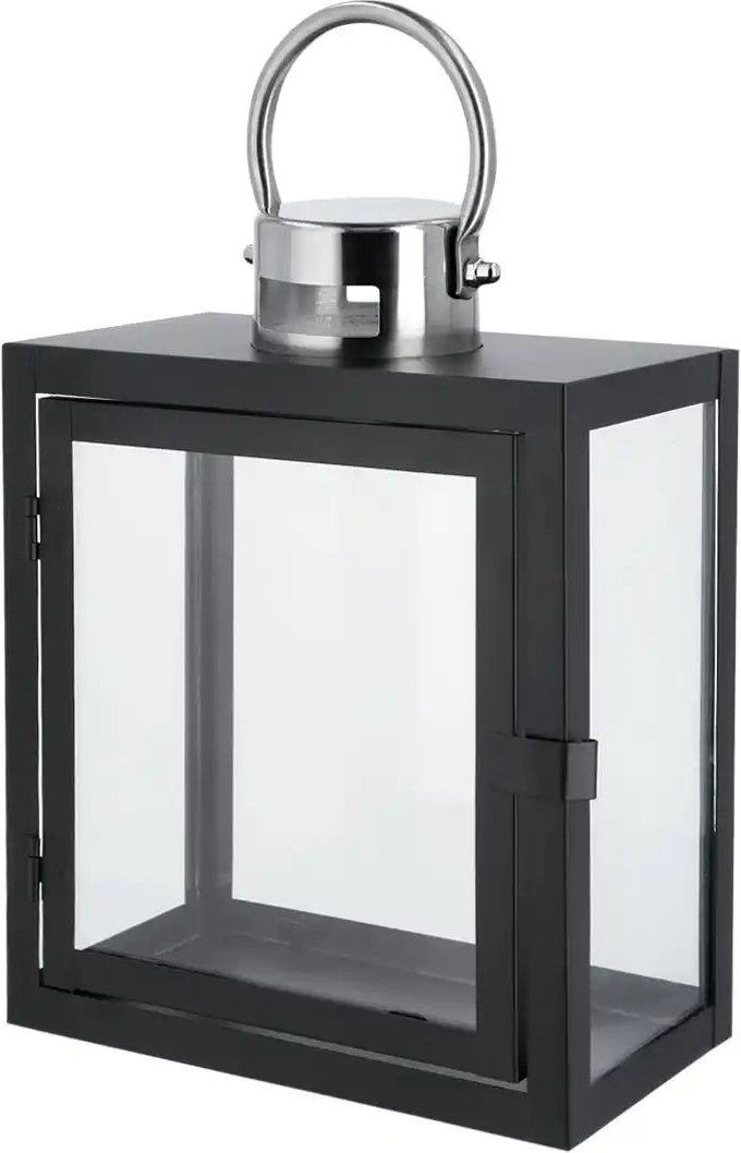 Laterne   ¦ schwarz ¦ Eisen,Glas ¦ Maße (cm): B: 18,4 H: 24,5 T: 10.0 Accessoires > Kerzen & Kerzenständer - Höffner