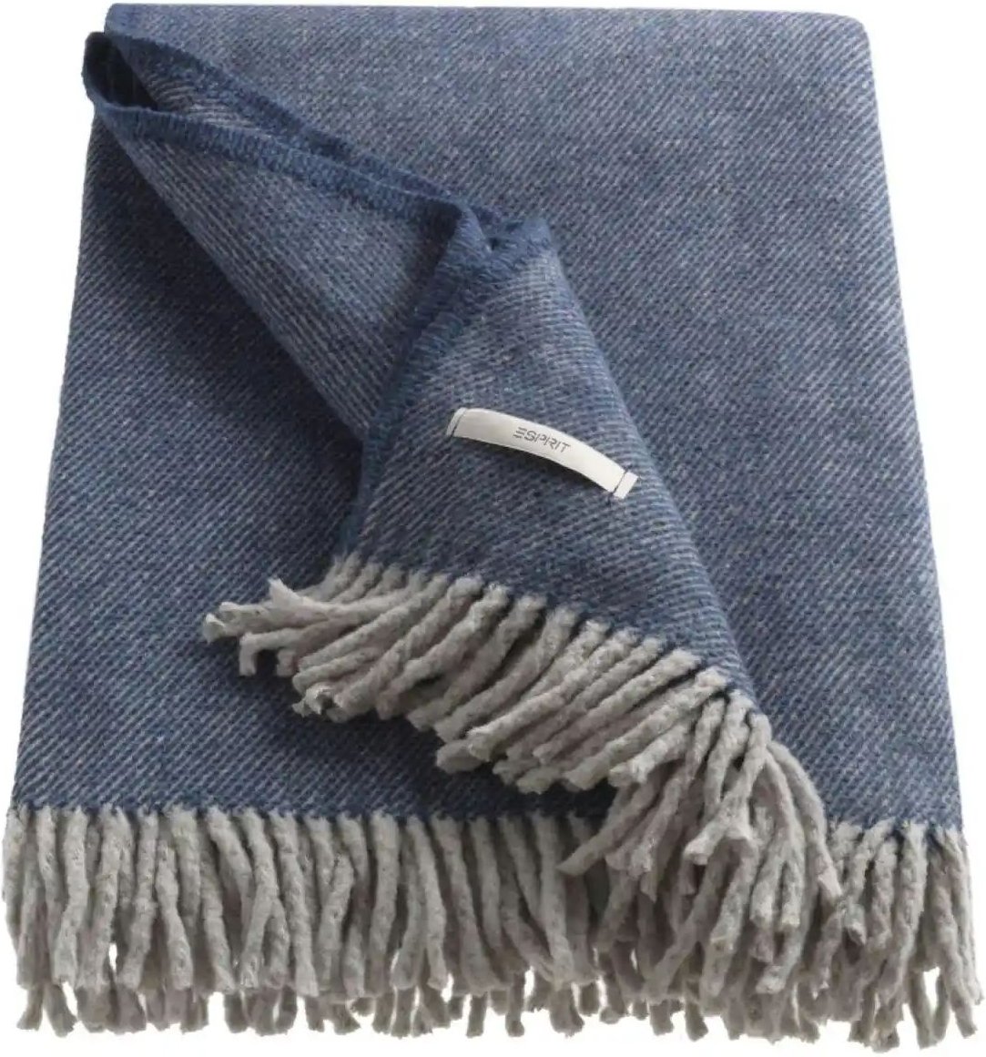 Esprit Plaid  Jade ¦ blau ¦ Baumwollmischgewebe ¦ Maße (cm): B: 140 Dekokissen & Decken > Kuscheldecken & Wohndecken - H...