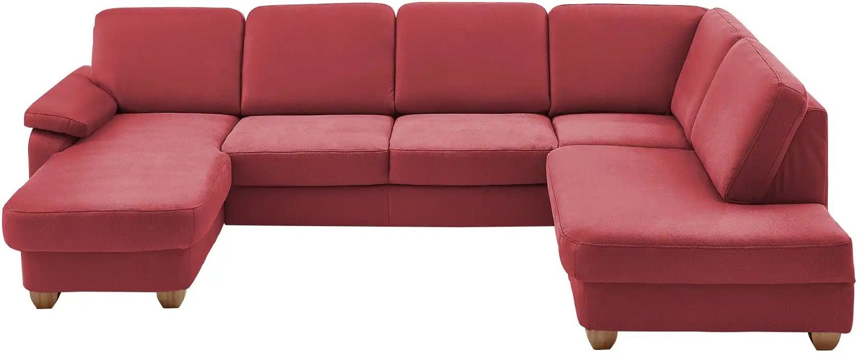 Thumbnail - meinSofa Wohnlandschaft aus Kunstleder Oliver ¦ rot ¦ Maße (cm): B: 300 H: 85 T: 202.0 Polstermöbel > Sofas > Schlafsof...